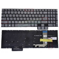 Tastatura Laptop Gaming, Lenovo, IdeaPad 3 16IAH7 Type 82SA, iluminata 8 pini, gri, layout US