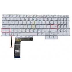 Tastatura Laptop Gaming, Lenovo, IdeaPad 3 16IAH7 Type 82SA, iluminata 8 pini, alba, layout US