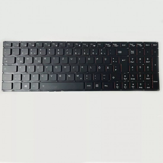 Tastatura Laptop, Lenovo, IdeaPad 700-17ISK Type 80RV, cu iluminare, layout DE (Germana)