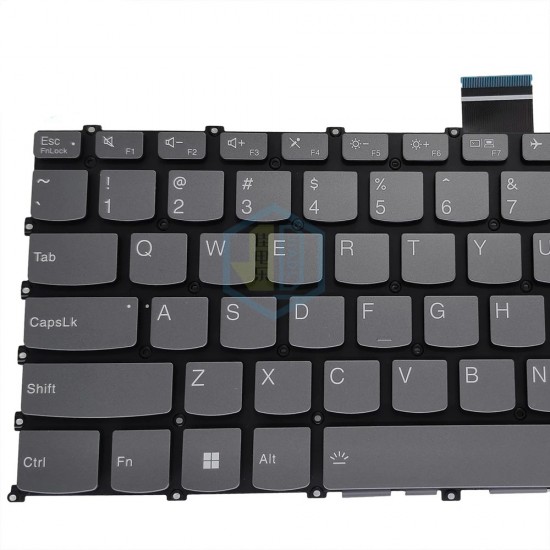 Tastatura Laptop, Lenovo, IdeaPad Pro 5 14IMH9 Type 83D2, iluminata, Artic Grey, layout US