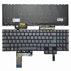 Tastatura Laptop, Lenovo, Legion 5 16IRX9 Type 83DG, 83EW, iluminata RGB, gri, layout US