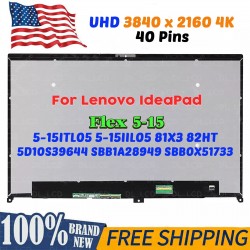 Ansamblu Display Laptop, Lenovo, Flex 5-15IIL05 Type 81X3, 5D10S39644, NE156QUM-N55, 15.6 inch, UHD, 3840x2160, touchscreen, 40 pini