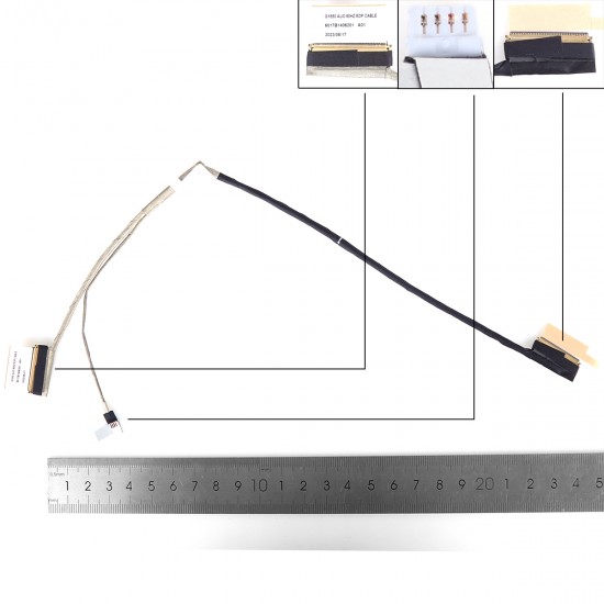 Cablu video LVDS Laptop Gaming, Asus, ROG Zephyrus Duo 15 GX551Q, GX551QM, GX551QR, GX551QS, 14005-03340000, 6017B1406201, GX550 AUO 60Hz EDP Cable, 40 pini