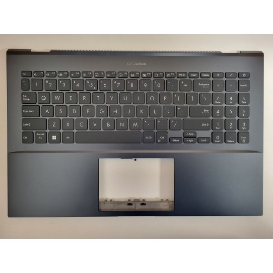 Carcasa superioara cu tastatura palmrest Laptop, Asus, ZenBook Pro 15 UX535QA, UX535QE, 90NB0V92-R30UI1, 13NB0U62AM0101, 13NB0RW1P01111-1, 33UJ7TAJN40, UX535QE-2G, iluminata, layot US