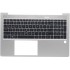 Carcasa superioara cu tastatura palmrest Laptop, HP, ProBook 850 G7, 855 G7, iluminata, argintie, layout US