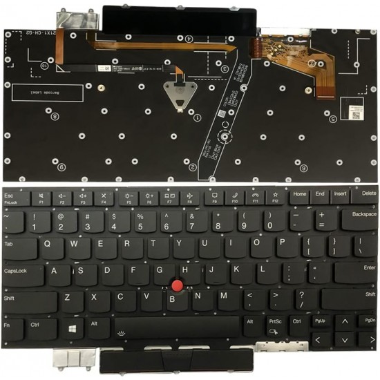 Tastatura  Laptop, Lenovo, Thinkpad X1 Carbon 9th Gen Type 20XW, 20XX, 5M11C53273, 5M11C53345, SN20Z77386, iluminata, layout US