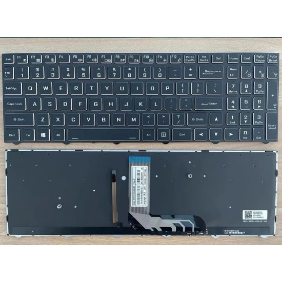 Tastatura Laptop Gaming, Clevo, NP50DE, NP55DB, NP55DE, PB50DF1-G, PB50DF2-G, PB50ED1-G, PB50EF, iluminata, layout US