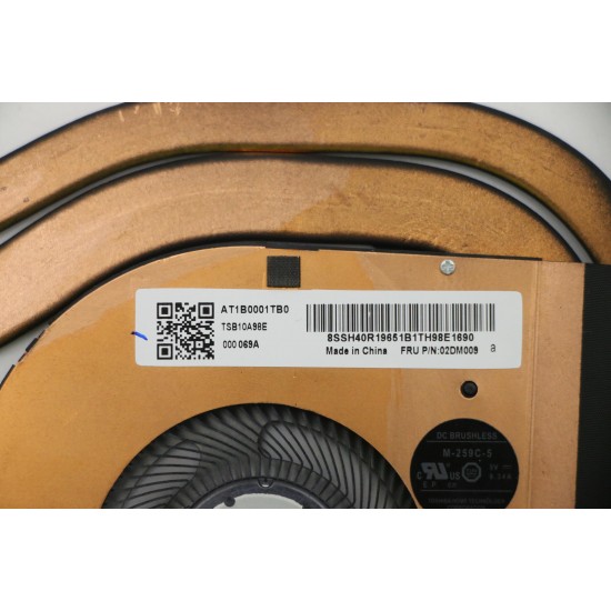 Cooler cu radiator Laptop, Lenovo, ThinkPad L480 Type 20LS, 20LT, pentru placa video dedicata, 02DM009, AT1B001TB0, M-259C-5, 5V, 0.34A