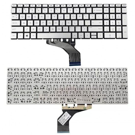 Tastatura Laptop Gaming, HP, Pavilion 15-EC, 15Z-EC, TPN-Q299, iluminata, argintie, layout US