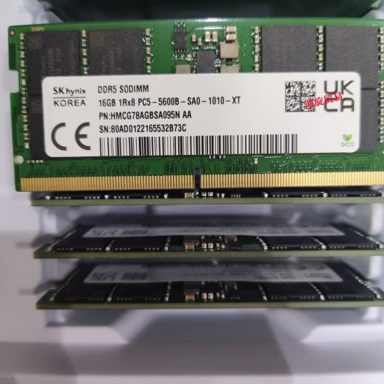 Memorie Laptop, Hynix, 16GB, 5600Mhz, PC5-5600B-SA0, Sodimm DDR5, CL46, 1.1V, bulk