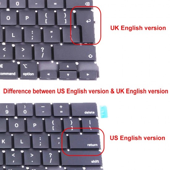 Tastatura Laptop, Apple, Macbook A1286, AN 2019-2012, iluminata, layout UK