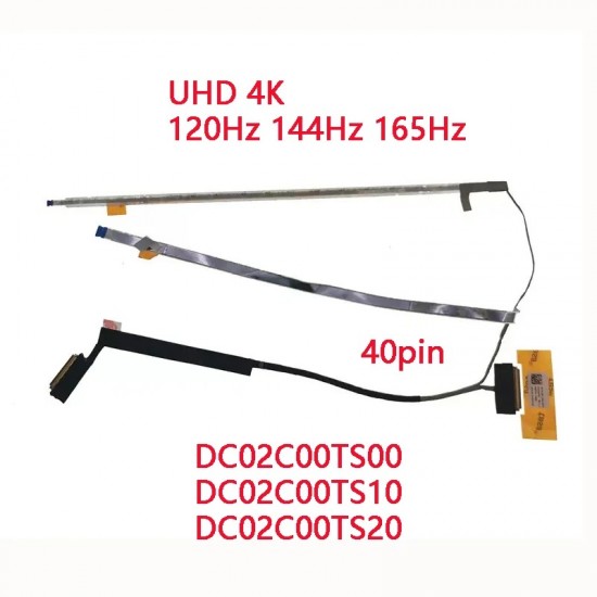 Cablu video LVDS Laptop, Lenovo, IdeaPad Gaming 3-15IHU6 Type 82K1, 5C10S30293, DC02C00TS00, DC02C00TS10, DC02C00TS20, GOG10 EDP cable, 40 pini