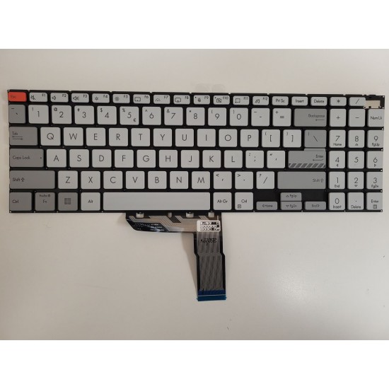 Tastatura Laptop, Asus, VivoBook Pro 16X N7600, N7600P, N7600PC, iluminata, gri, layout US