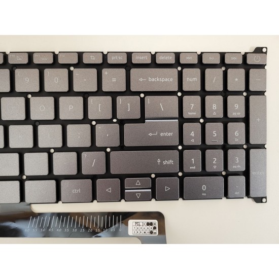 Tastatura Laptop, Acer, Aspire 5 A517-53, A517-53G, iluminata, gri, layout US