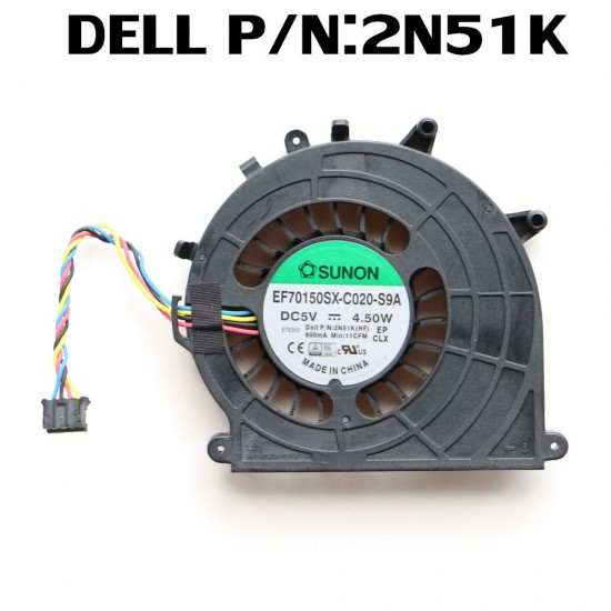 Cooler Desktop, Dell, OptiPlex 3020, 3020m, 3040, 3040M, 3046, 3050, 3060, 5040M, 5060M, 7040, 7040M, 7050, 9020, 9020M, 5JV3N, 02N51K, 2N51K, EF70150SX-C020-S9A, 5V, 4.50W