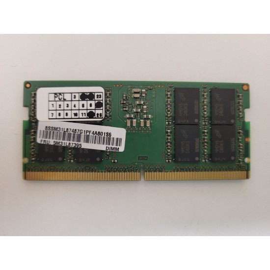 Memorie Laptop, Micron, 32GB, 5600Mhz, PC5-5600B-SB0, Sodimm DDR5, CL46, 1.1V, MTC20C2085S1TC56BR