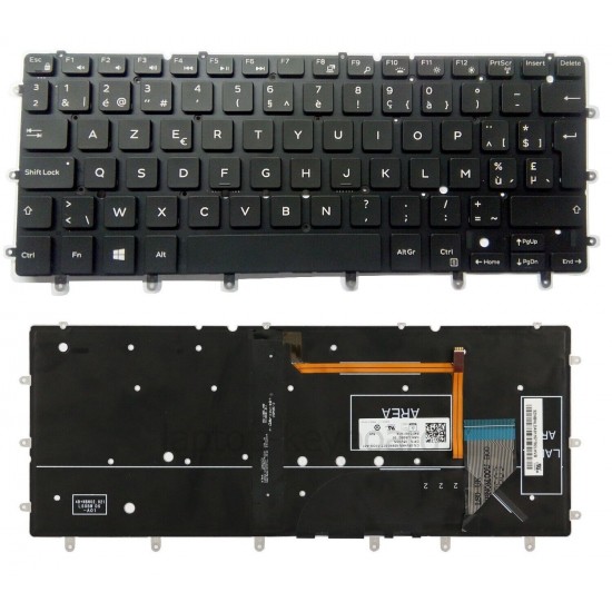 Tastatura Laptop, Dell, Inspiron 13 7347, 7348, 7352, 7353, 7359, 7368, 7378, iluminata, layout belgia (UK/BE)