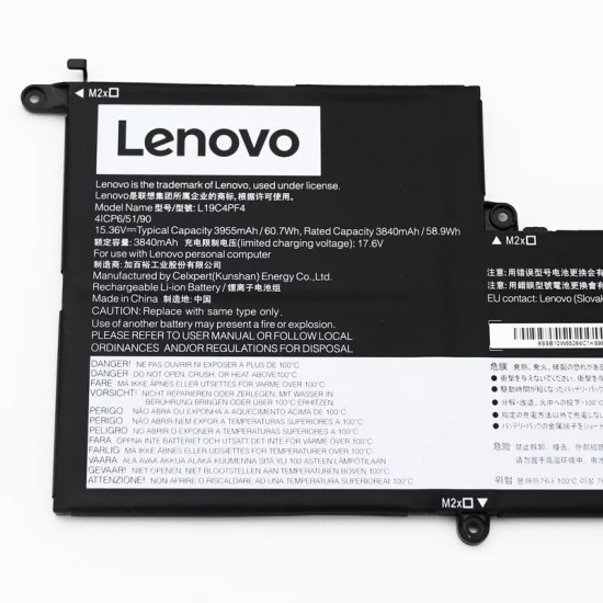 Baterie Laptop, Lenovo, Yoga Slim 7-14ARE05 Type 82A2, 82A5, 4ICP6/51/90, 15.36V, 3955mAh, 60.7Wh