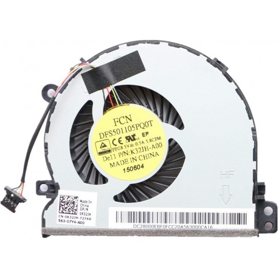 Cooler Laptop, Dell, Latitude 3450, 3550, (an 2014), 0K32JH, K32JH, DC28000EBS0, DFS501105PQ0T, 5V, 0.5A