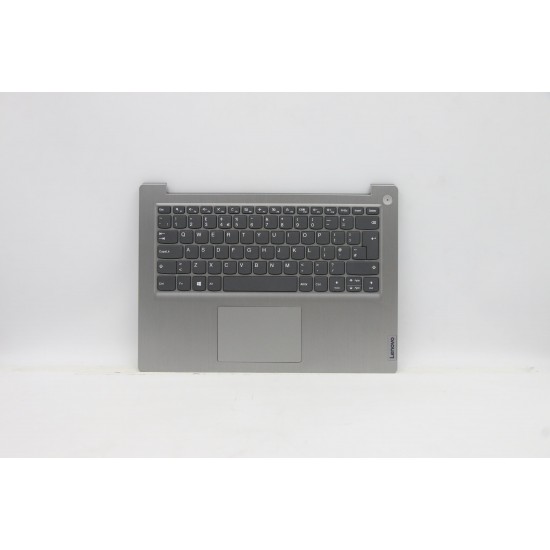 Carcasa superioara cu tastatura palmrest Laptop, Lenovo, IdeaPad 3-14IGL05 Type 81WH, 5CB1C05010, AM1JU000300, AP22C000630, Platinum Grey, layout UK