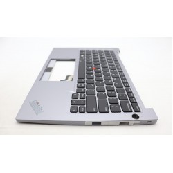 Carcasa superioara cu tastatura palmrest Laptop, Lenovo, 5M11L92650, 5M11L92651, 5M11L92652, 5M11L92653, 5M11Q26669, 5M11Q26670, 5M11Q26671, 5M11Q26672, AM2Y8000100, iluminata, Artic Grey, layout US