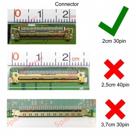 Display Laptop, Dell, Latitude E7240, E7250, E7270, 031R70, 0FM9FF, 12.5 inch, slim, HD, 1366x768, prinderi laterale, 30 pini