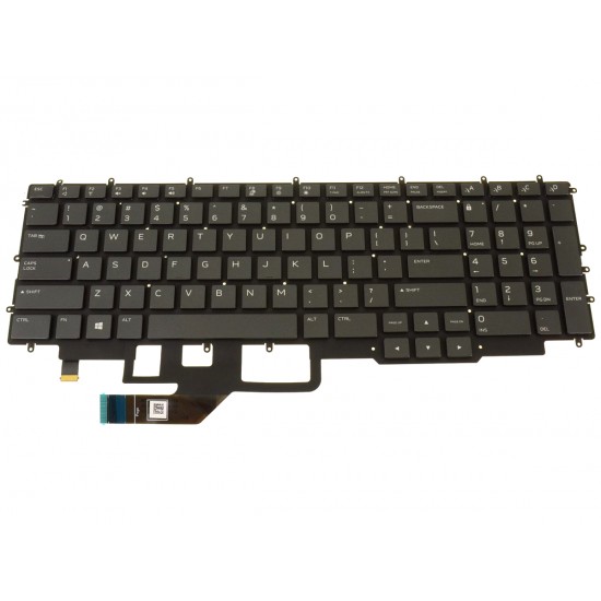 Tastatura Laptop, Dell, Alienware m17 R3, 29CVF, 029CVF, iluminata RGB, alba, layout US