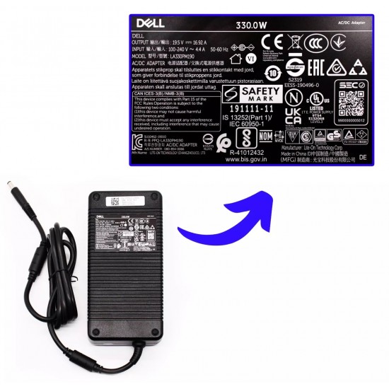 Incarcator Laptop Gaming, Dell, G15 5530, 5535, 19.5V, 16.92A, 330W