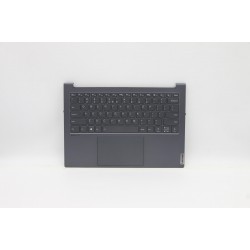 Carcasa superioara cu tastatura palmrest Laptop, Lenovo, Yoga Slim 7 Pro 14ARH5 Type 82LA, AM1W0000800, ET1W0000100, iluminata, gri, layout US