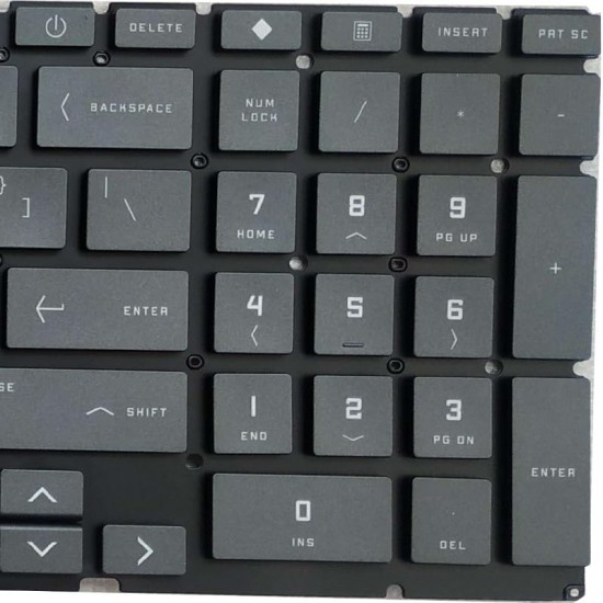 Tastatura Laptop Gaming, HP, Victus 15-FA, 15T-FA, TPN-Q278, iluminata, gri, layout US