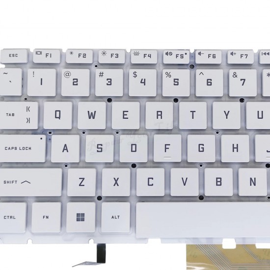 Tastatura Laptop Gaming, HP, Victus 15-FA, 15T-FA, TPN-Q278, iluminata, alba, layout US