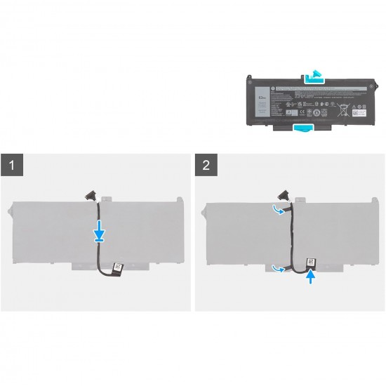 Cablu conectare baterie Laptop, Dell, Latitude 5430, 5431, E5430, E5431, 0M6GV7, M6GV7, DC02003ZC00, HDB42 BATTERY CABLE