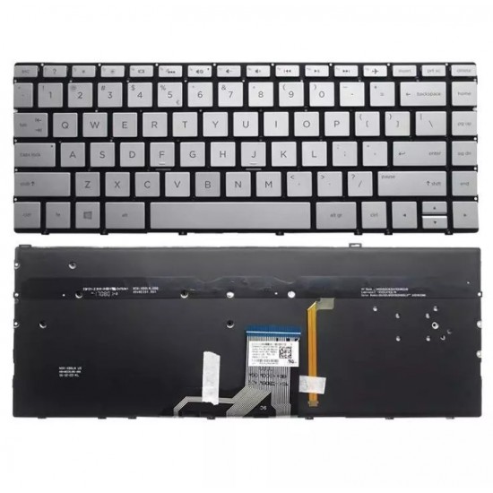 Tastatura Laptop 2-in-1, HP, Spectre X360 15-BL, TPN-Q179, iluminata, argintie, layout US