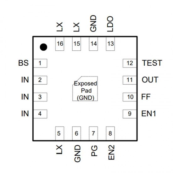 SMD SY8386BRHC, SY8386B, QqAZB, QxBZB, QqXXX, QFN-16