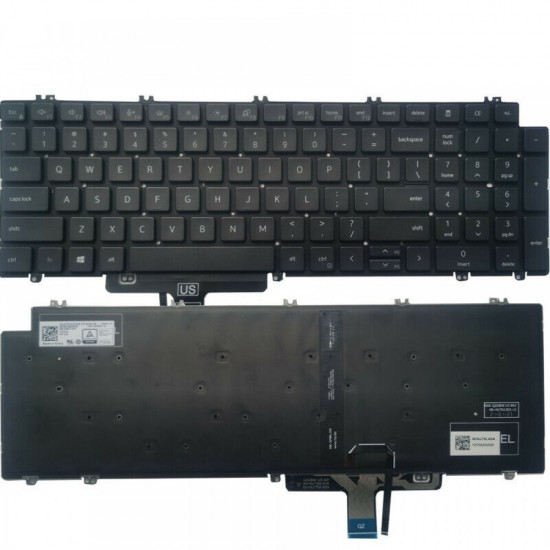 Tastatura Laptop, Dell, Latitude 5520, 5521, 5530, 5531, 5540, (an 2021, 2022), iluminata, layout US