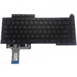 Tastatura Laptop Gaming, Asus, ROG Strix Scar 15 G533Z, G533ZM, G533ZS, G533ZW, G533ZX, iluminata, conector RGB 20 pini, neagra, layout US