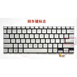 Tastatura Laptop, Asus, VivoBook 14X X1403, X1403V, X1403VA, X1403Z, X1403ZA, iluminata, argintie, layout US