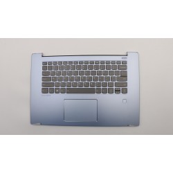 Carcasa superioara cu tastatura palmrest Laptop, Lenovo, IdeaPad 530S-15IKB Type 81EV, 5CB0R12706, AM172000210, ET171000110, iluminata, albastru deschis, layout US