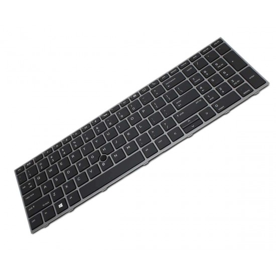 Tastatura Laptop, HP, Zbook 15 G5, iluminata, cu mouse pointer, layout US