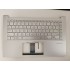 Carcasa superioara cu tastatura palmrest Laptop, Asus, VivoBook S14 S433E, S433EA, S433EQ, S433F, S433FA, S433FL, 90NB0Q01-R31UA0, 90NB0Q01-R31US, 39XKSTAJNJ0, X421FA-8R, iluminata, argintie, layout US