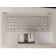 Carcasa superioara cu tastatura palmrest Laptop, Asus, VivoBook S14 S433E, S433EA, S433EQ, S433F, S433FA, S433FL, 90NB0Q01-R31UA0, 90NB0Q01-R31US, 39XKSTAJNJ0, X421FA-8R, iluminata, argintie, layout US
