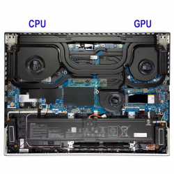 Cooler procesor Laptop Gaming, Asus, Rog Strix Scar 18 G834J, G834JY, G834JYR, G834JZ, G834JZR, 13NR0IP0P01011, DFSCK324162A2L FSD1, 6033B0130601, 12V, 1A, CPU