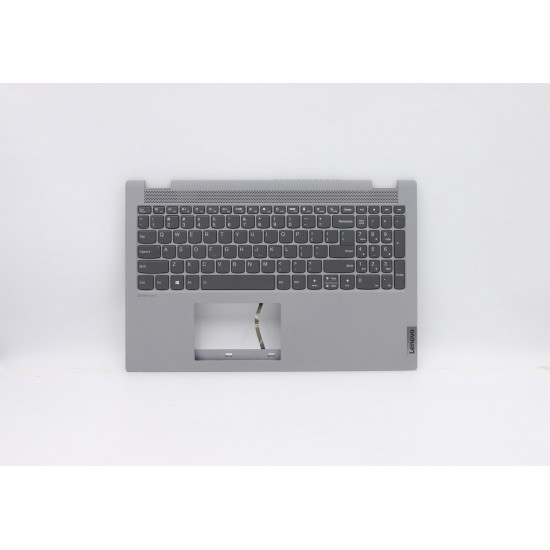 Carcasa superioara cu tastatura palmrest Laptop, Lenovo, Flex 5-15ITL05 Type 82HT, 5CB0Y85684, 4600K1130001, Platinum Grey, iluminata, layout US