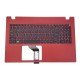 Carcasa superioara cu tastatura palmrest Laptop, Acer, Aspire E5-574, E5-574G, 6B.MVSN7.028, FBZRT001010, rosie, layout US