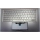 Carcasa superioara cu tastatura palmrest Laptop, Asus, ZenBook 14 UX433F, UX433FA, UX433FN, UX433FAC, 90NB0JQ4-R32UI0, 90NB0JQ4-R32UA, 90NB0JQ4-R32US, UX433FN-2S, 13N1-60A0H31, iluminata, argintie, layout US