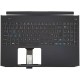 Carcasa superioara cu tastatura palmrest Laptop Gaming, Acer, Predator Helios 300 PH315-52, 6B.Q53N4.002, 6070B1601101, iluminata RGB, layout UK