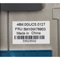 Carcasa superioara cu tastatura palmrest Laptop, Lenovo, ThinkPad P1 Gen 2 Type 20QT, 20QU, 5M10W78903, 5M10W78904, 02XR013, 02XR014, 46M.0GUCS.0127, iluminata, layout UK