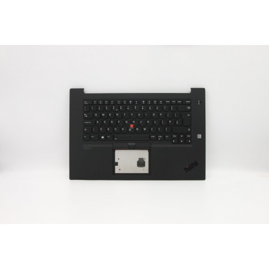 Carcasa superioara cu tastatura palmrest Laptop, Lenovo, ThinkPad P1 Gen 2 Type 20QT, 20QU, 5M10W78903, 5M10W78904, 02XR013, 02XR014, 46M.0GUCS.0127, iluminata, layout UK
