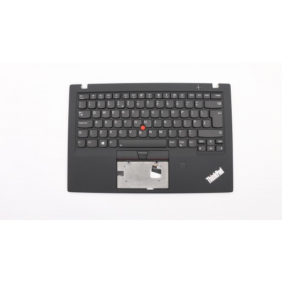 Carcasa superioara cu tastatura palmrest Laptop, Lenovo, ThinkPad X1 Carbon 5th Gen Type 20HQ, 20HR, 20K3, 20K4, 01LV348, 01LV349, AM12S000F00, iluminata, layout UK
