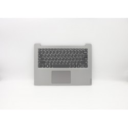Carcasa superioara cu tastatura palmrest Laptop, Lenovo, V14-IWL Type 81YB, 5CB0X55775, AP1CS000710, AM1KD000100, gri, layout US